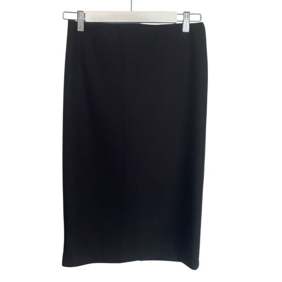 Vince Camuto Black Pencil Skirt with Gold Full Zip Back - Women's Size XS - Picture 1 of 5